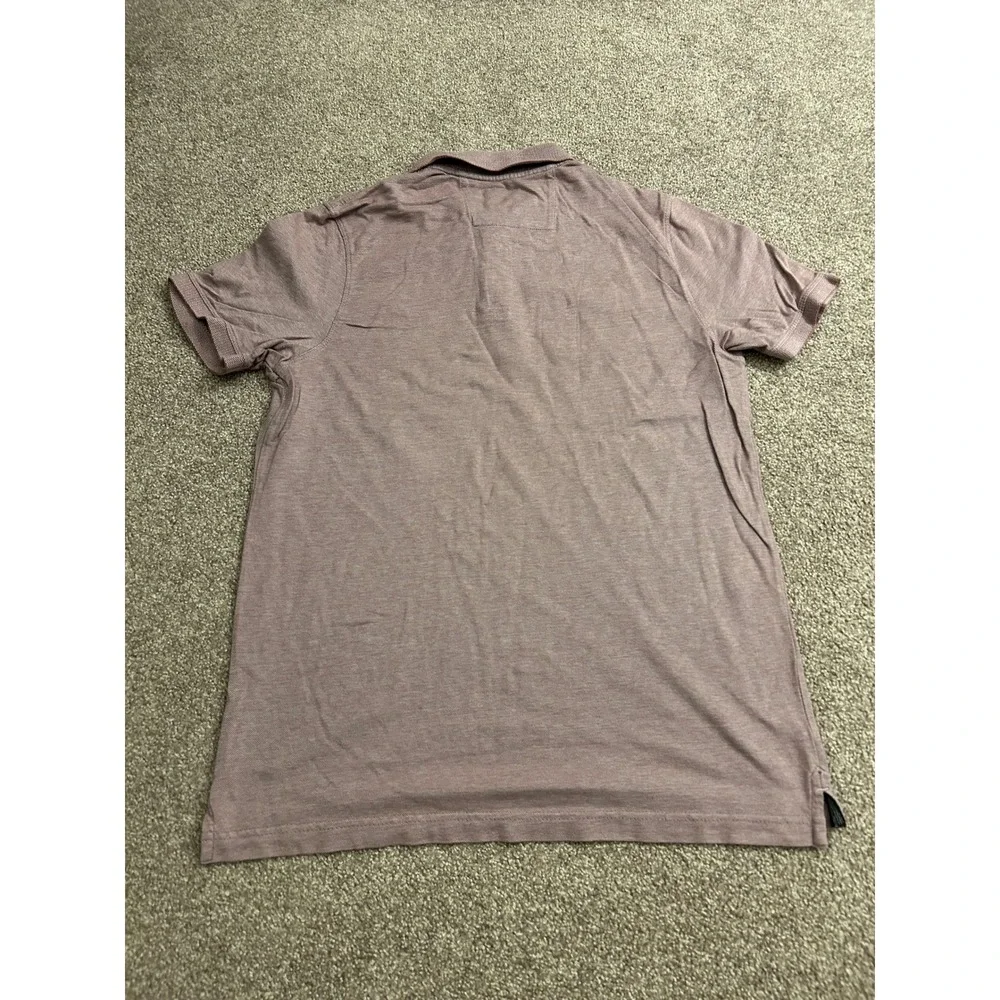 Banana Republic Polo Shirt Mens Medium Mauve Excellent Organic Cotton Pique Logo